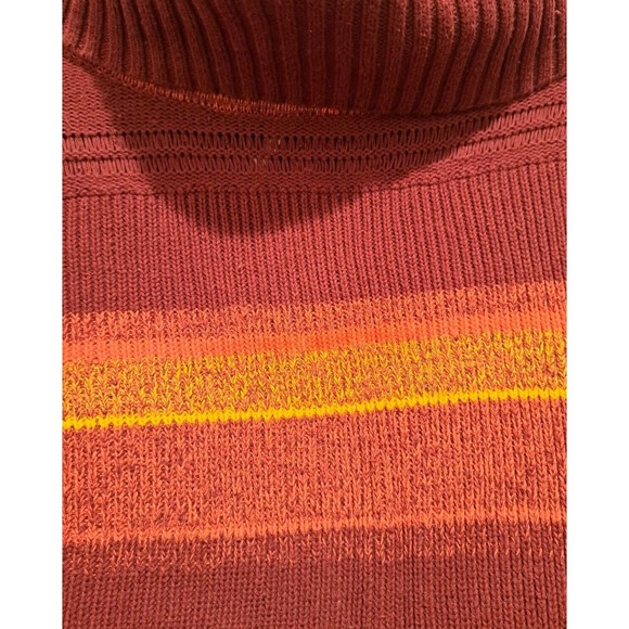 Free People Close to Me Red Turtleneck Sweater Flare Fringe Sleeve Size Large - Picture 8 of 13